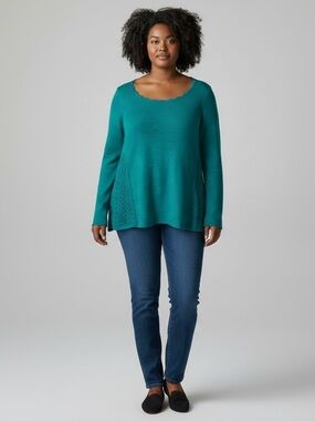 Anthropologie Sparrow Crochet Turquoise Sweater M